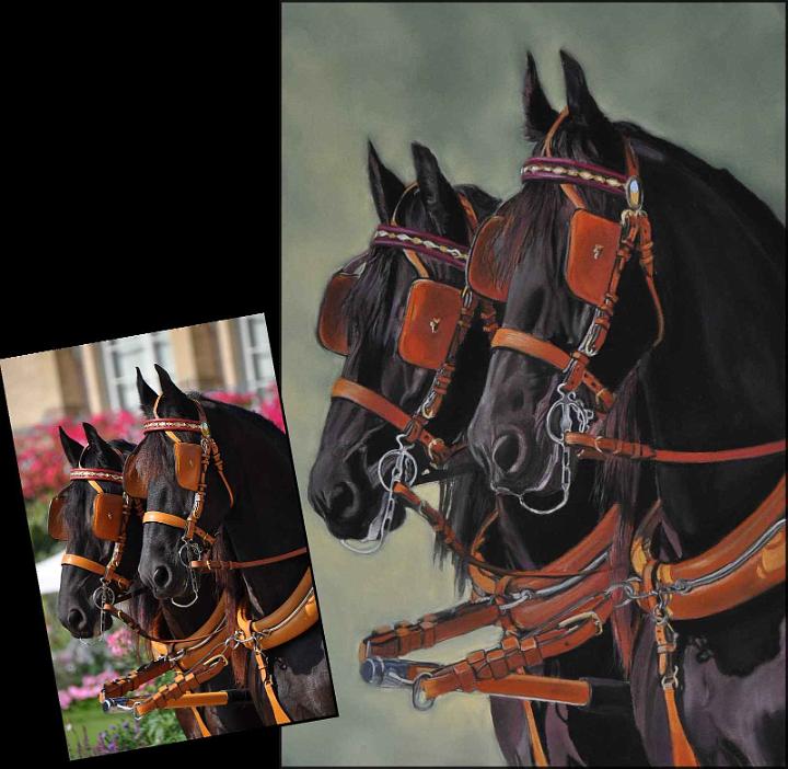 Attelage8 portrait.jpg - Pastel   format /size 50x70